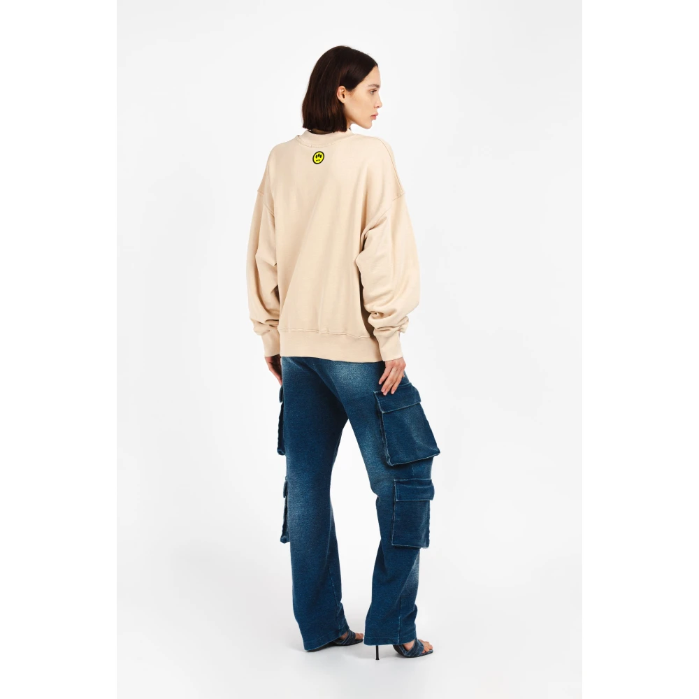 Barrow Iconische lettertrui Beige Unisex