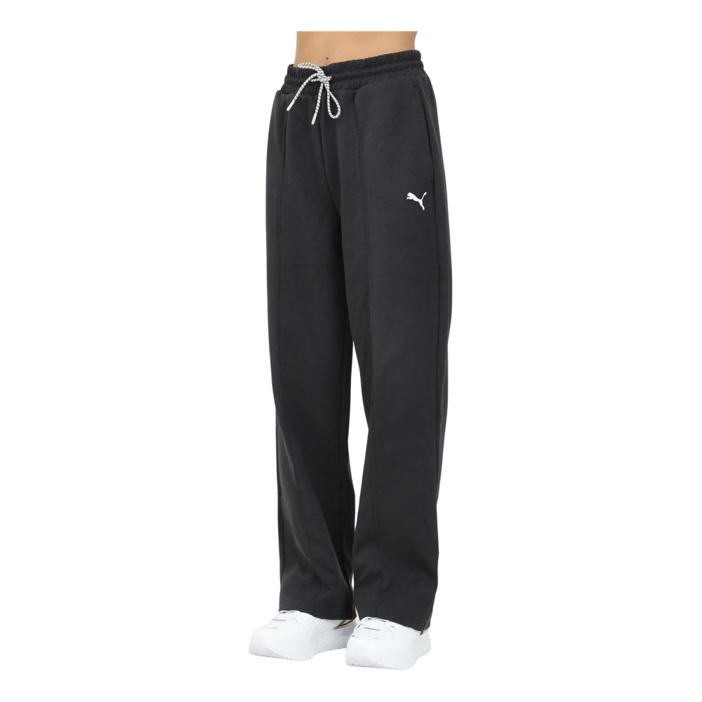 Puma Klassieke zwarte sportieve broek Black Dames