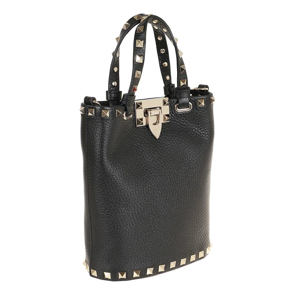 Valentino Garavani Rockstud Mini Tote Tas Black Dames