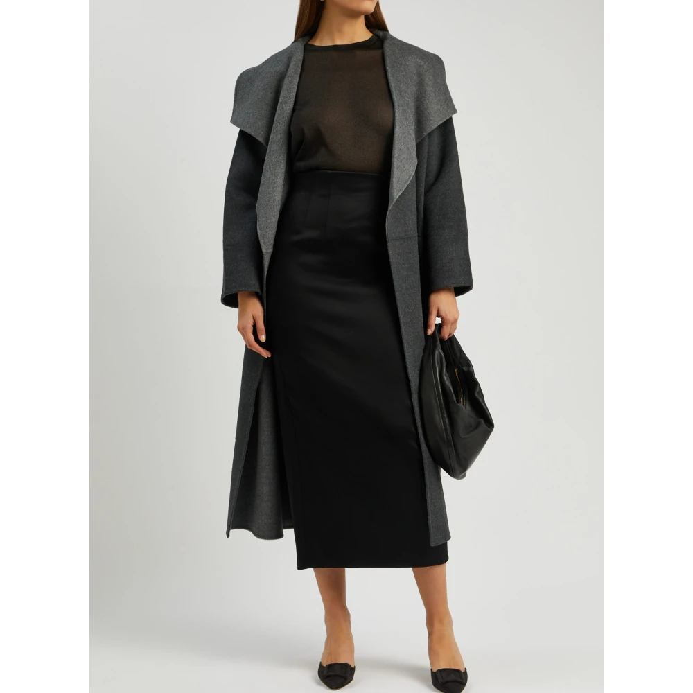 Max Mara Zwarte Doorschijnende Lurex Top met Glans Black Dames