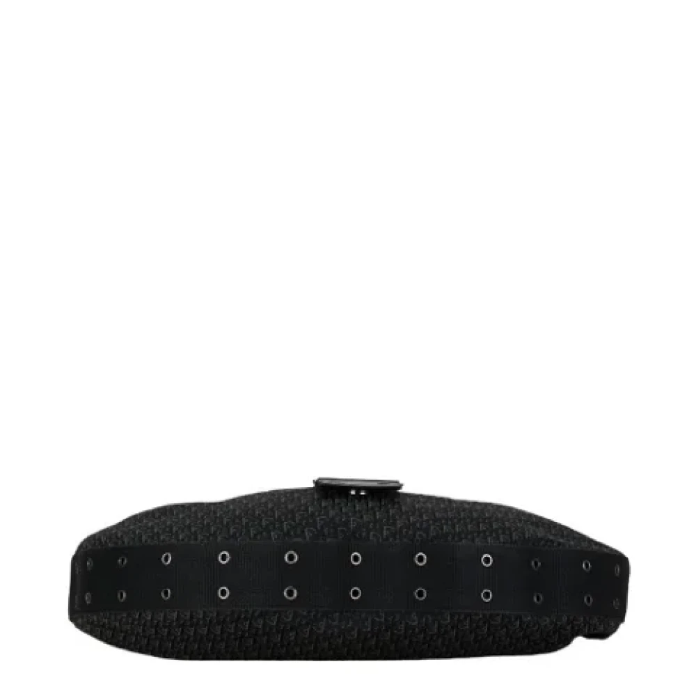 Dior Vintage Pre-owned Canvas shoulder-bags Black Dames