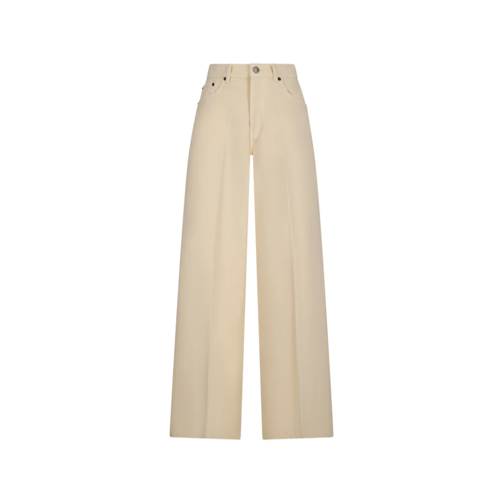 Haikure Women's Yellow Wide Jeans, W25, Bethany Short Length Twill 45