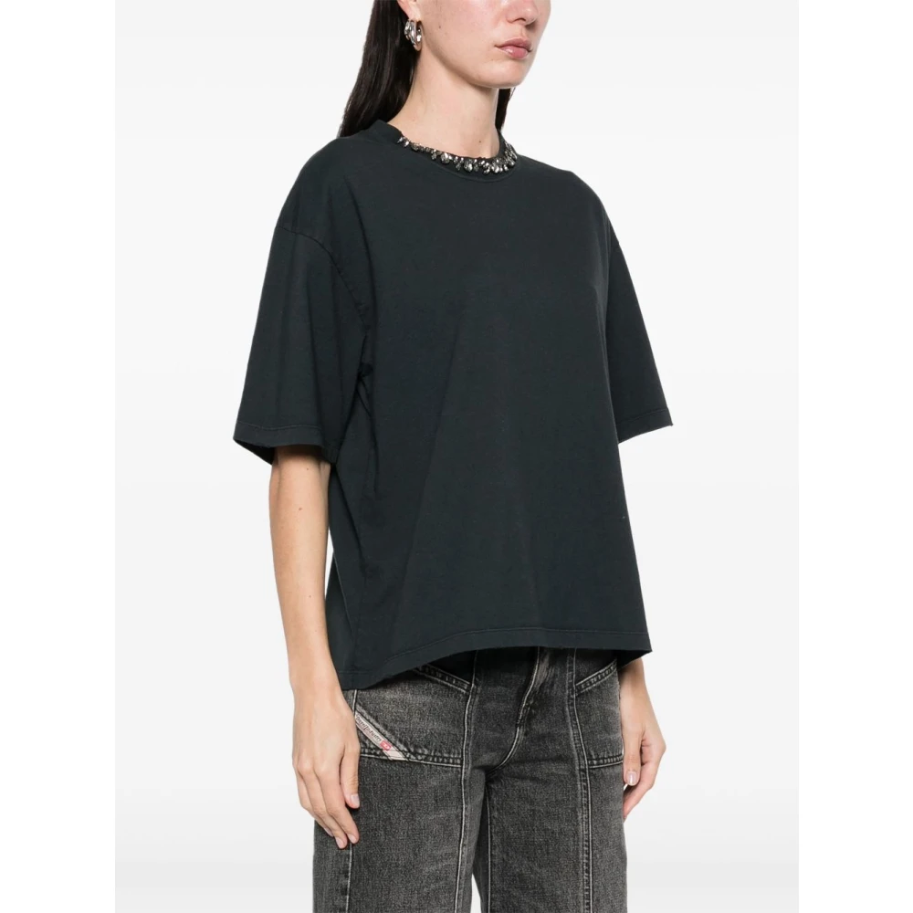 Golden Goose Zwarte T-shirt voor vrouwen Black Dames