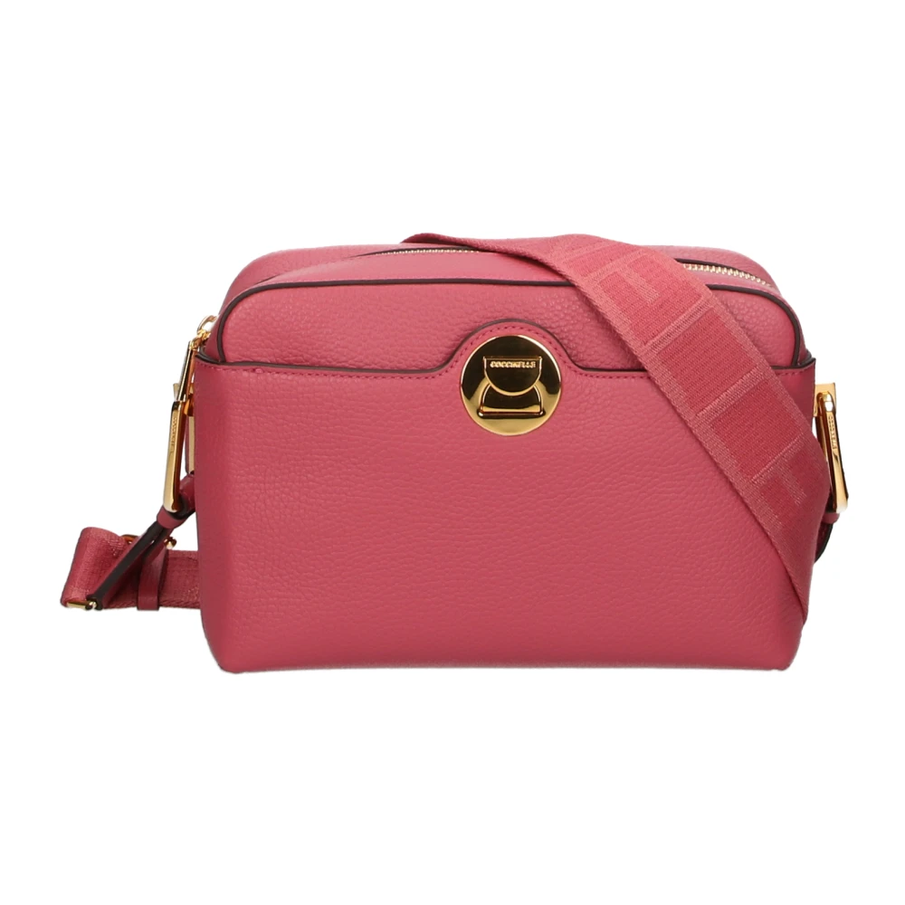 Coccinelle Roze schoudertas met unieke sluiting Pink Dames