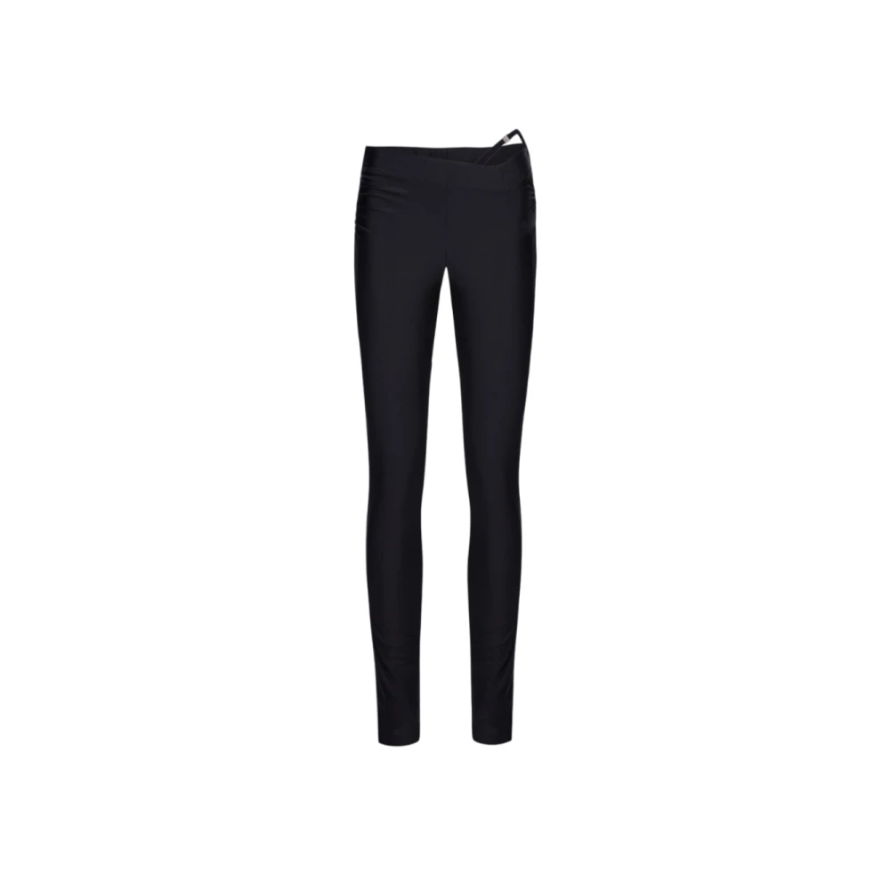 Aniye By Zwarte Asymmetrische Leggings Lycra Comfort Stijl Black Dames