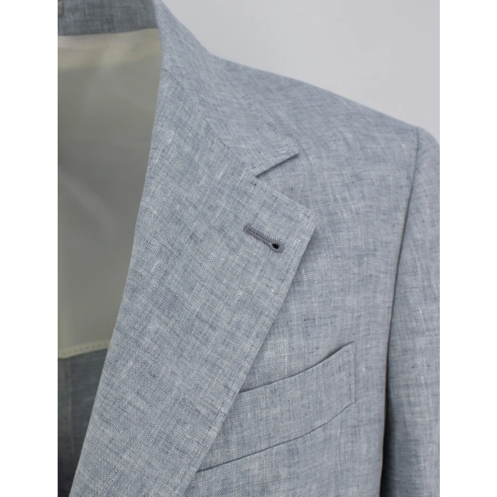 BRUNELLO CUCINELLI Diagonal Linen Deconstructed Jacket Gray Heren
