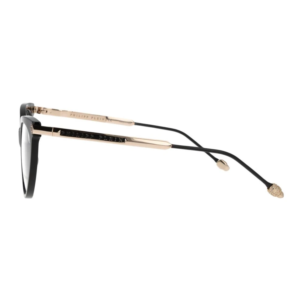 Philipp Plein Cat Eye Zwart Cellulose Acetaat Monturen Black Dames