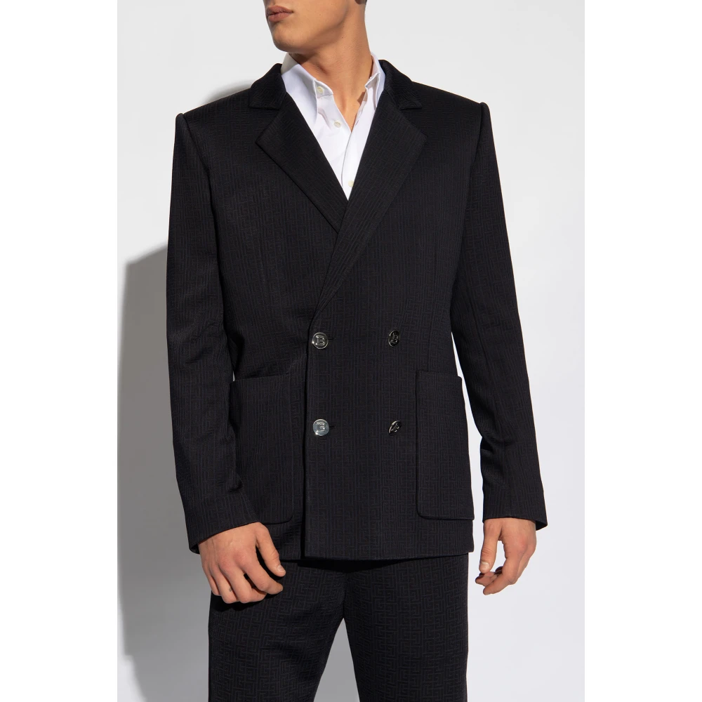 Balmain Dubbelrijige blazer Blue Heren