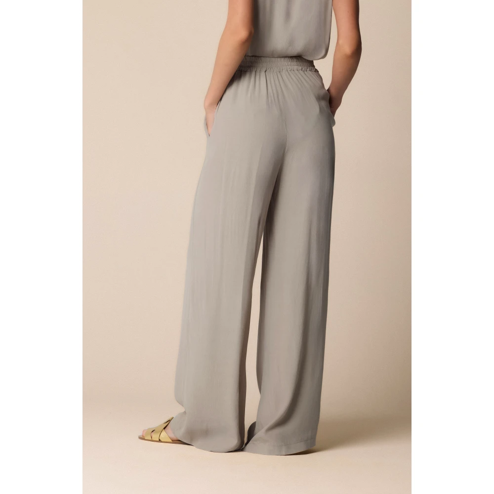 Kocca Grijze Broek met Geplooide Taille Gray Dames