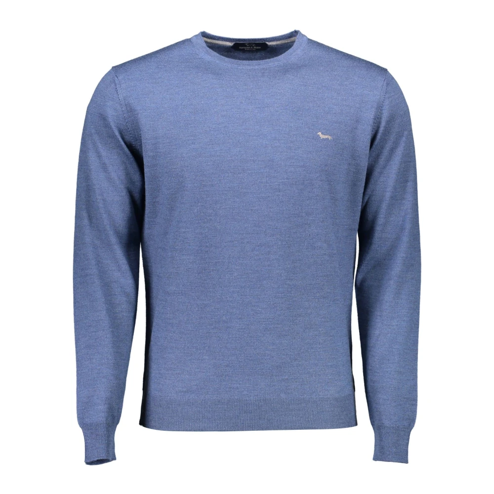Harmont & Blaine Men's Blue Round-Neck Knitwear,, Wool Jumper With Logo 2XL