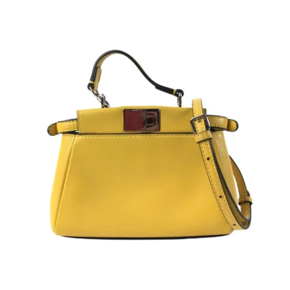 Fendi Vintage Pre-owned Leather fendi-bags Yellow Dames