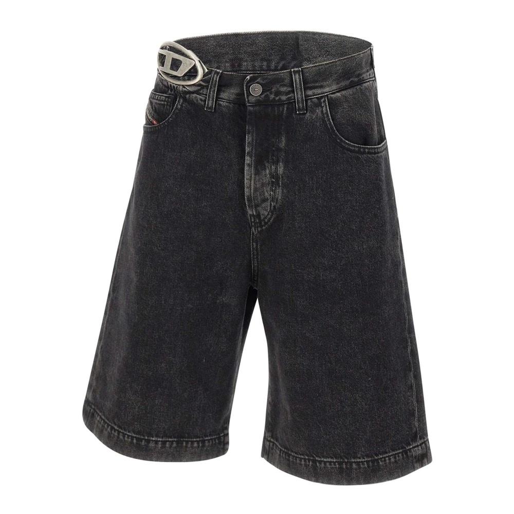Diesel Vrouw Zwart Korte Broeken Dames, W26, Denim, Denim Shorts