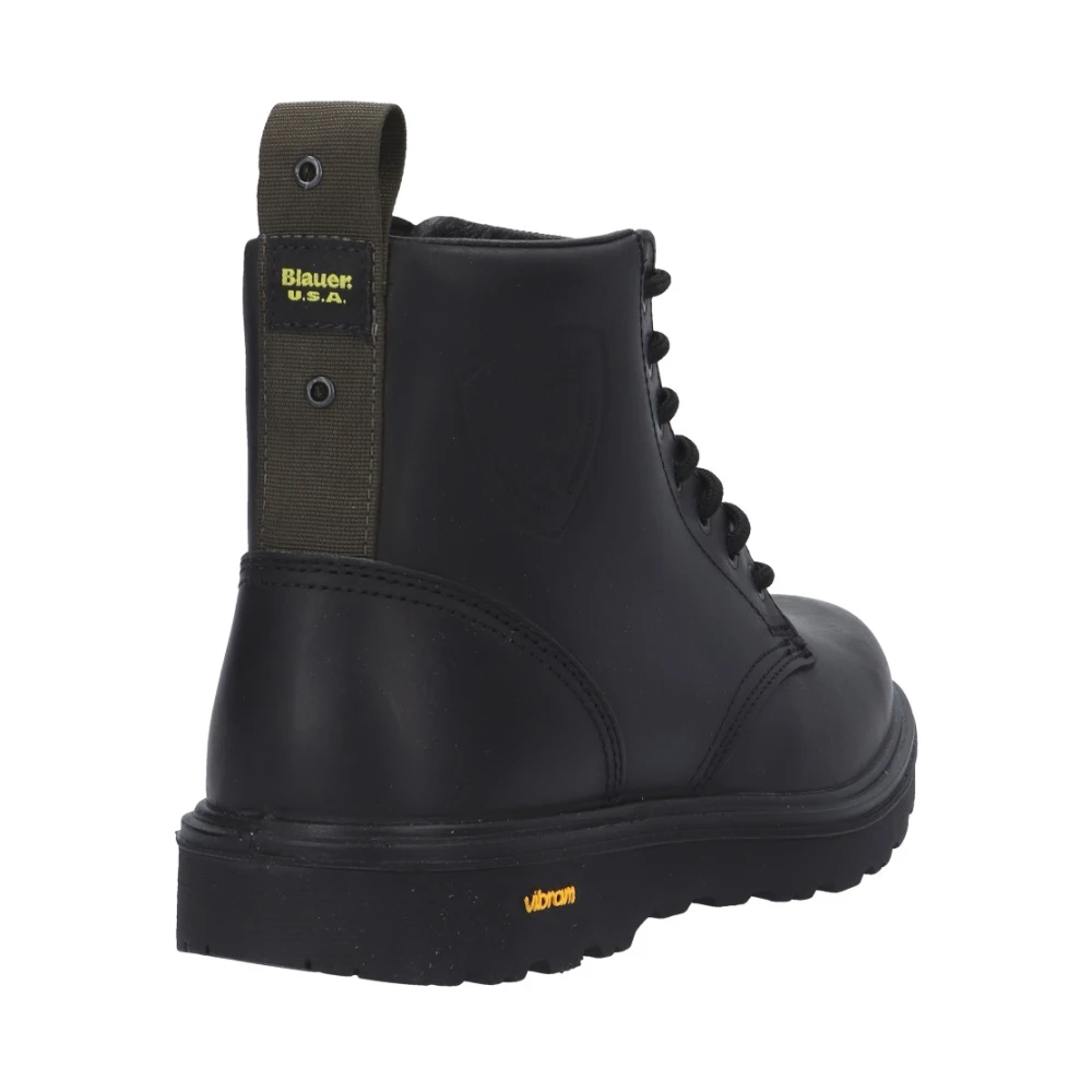 Blauer Veterschoen Enkellaars F3Guantanamo6 Oil Black Heren