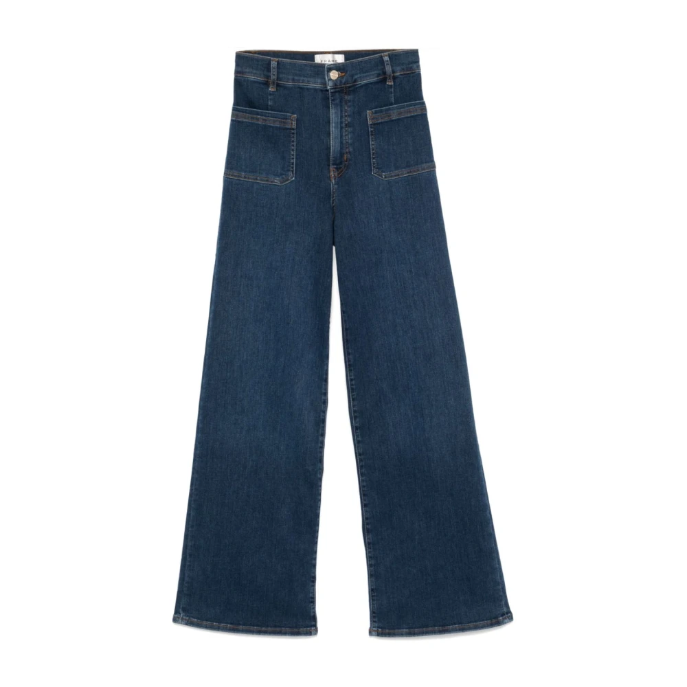 Frame Blauwe Palazzo Flare Jeans Blue Dames