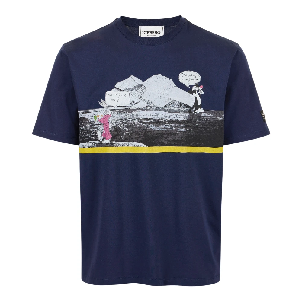 Iceberg - Tops > T-Shirts - Blue - Iceberg - Modalova