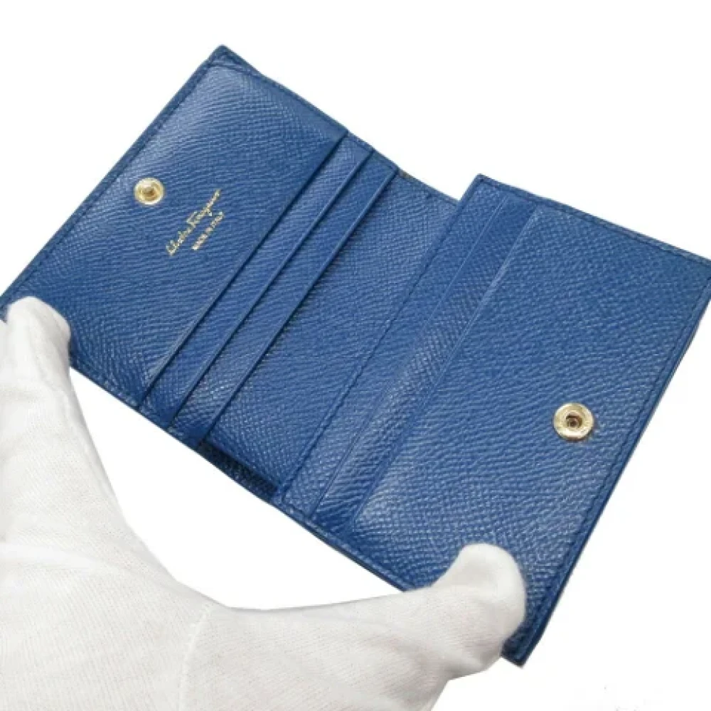 Salvatore Ferragamo Pre-owned Leather wallets Blue Dames