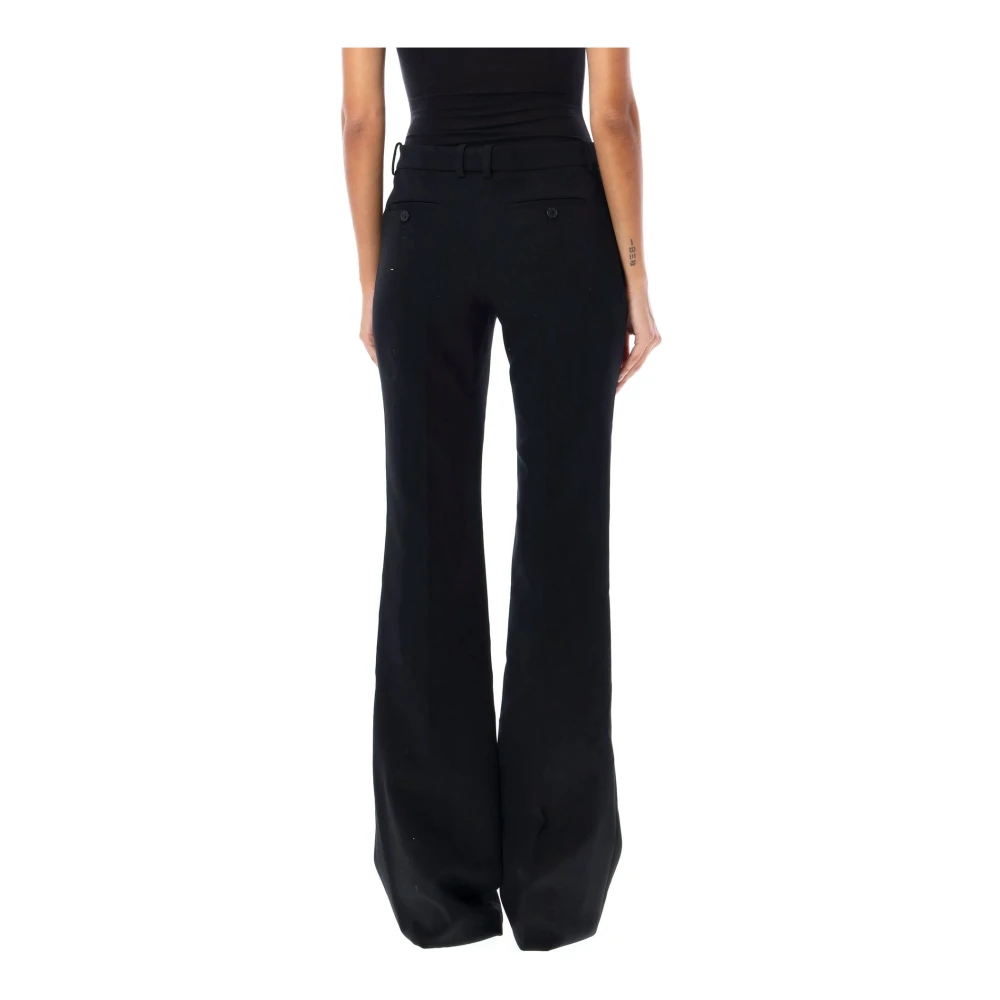 Saint Laurent Flared wollen broek Black Dames