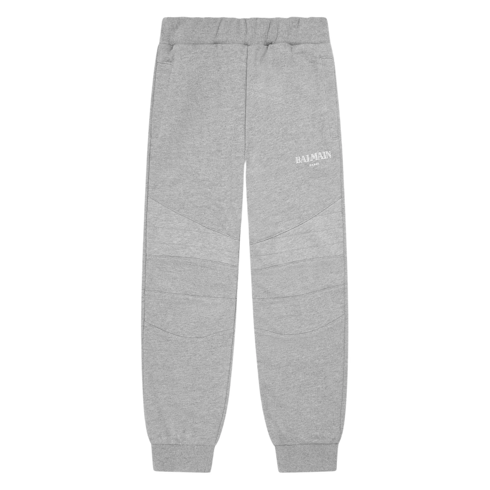 Balmain Boys Gray Grey Logo Joggers With Elegant Design - Sweatpants - 6 Y - Kids