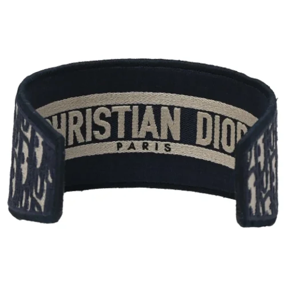 Dior Vintage Pre-owned Cotton hair-accessories Blue Dames