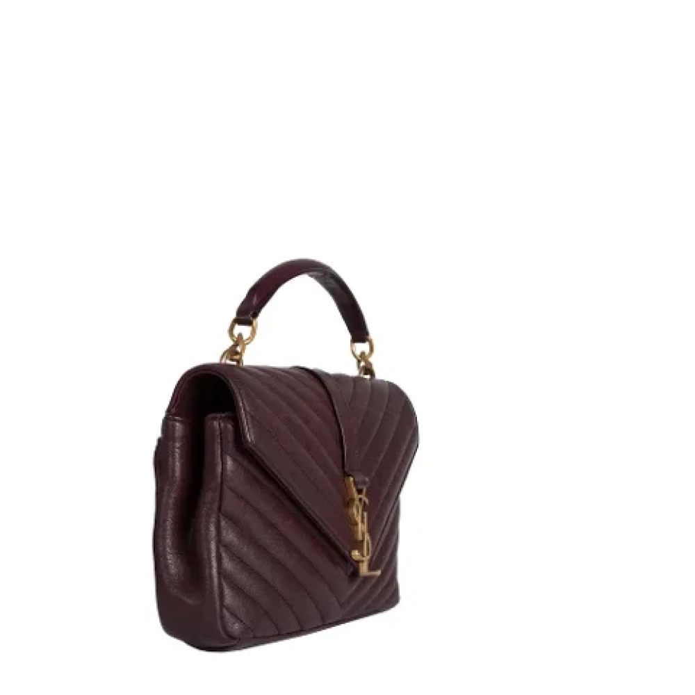 Yves Saint Laurent Vintage Pre-owned Leather handbags Red Dames