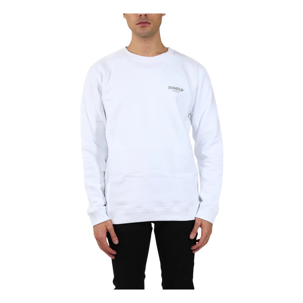 Dondup Katoenen sweatshirt met reliëf vooraan White Heren