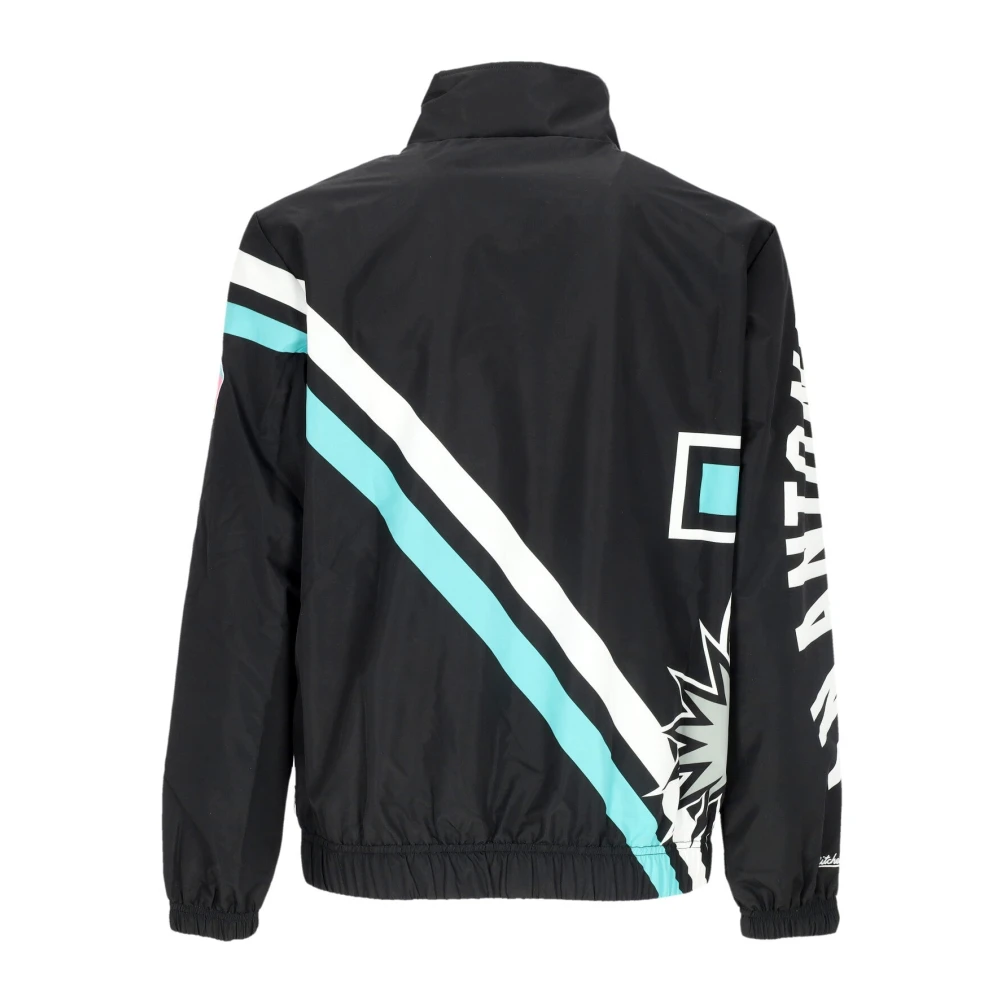 Mitchell & Ness NBA Exploded Logo Windbreaker Jas Black Heren