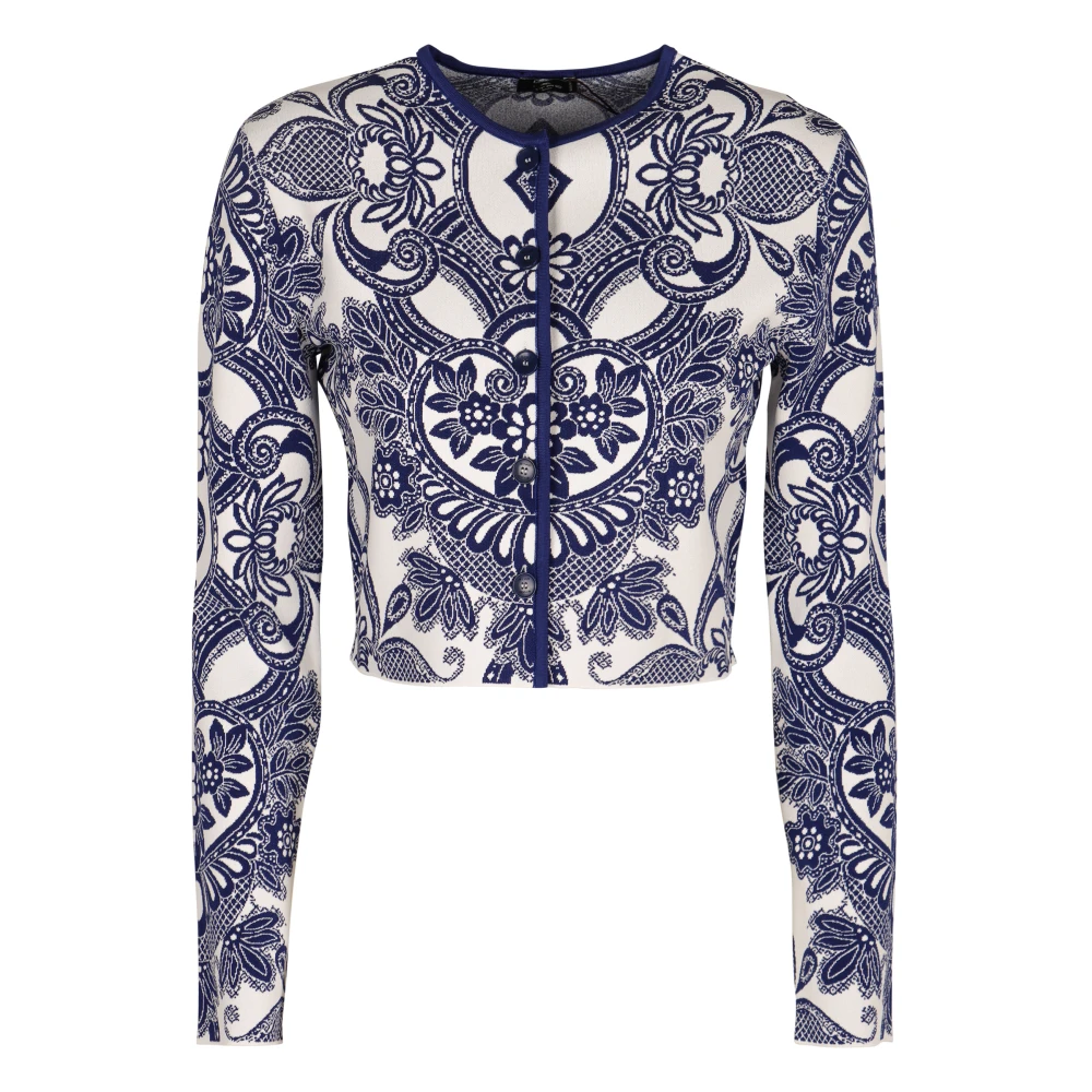 Etro Women's Cropped Jacquard Knit Cardigan