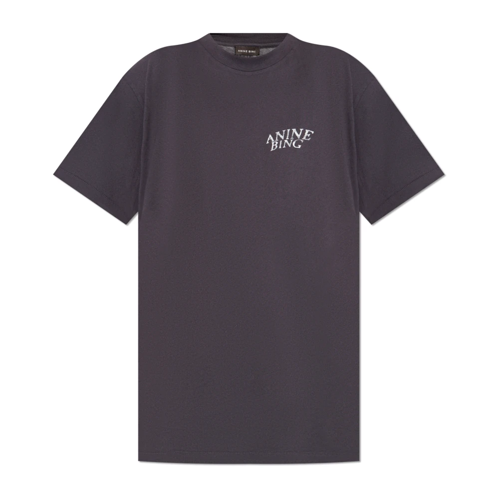 Anine Bing Stijlvolle Walker Tee Band Black Dames
