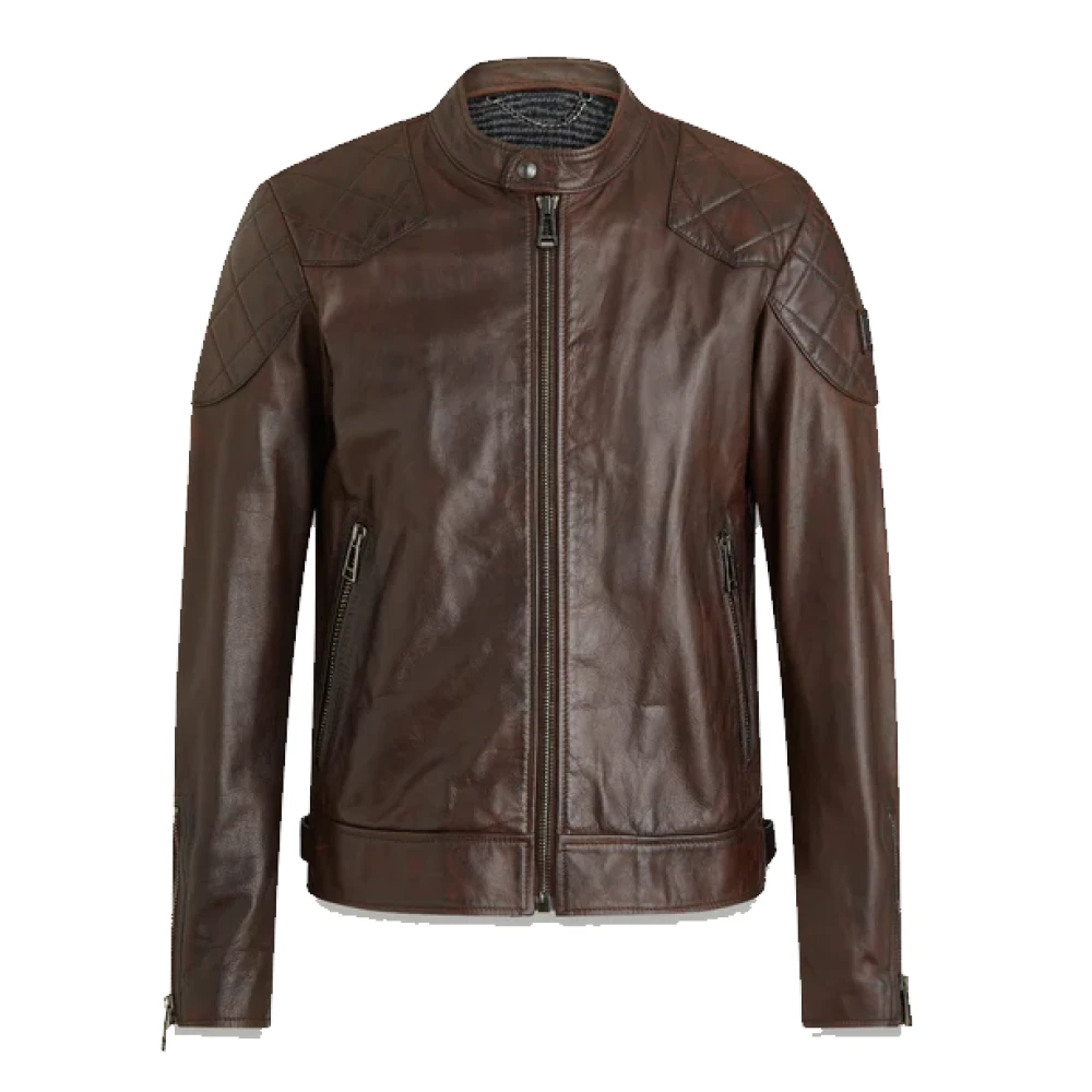 Belstaff Legacy Outlaw Gewaxt Leren Jas Brown Heren