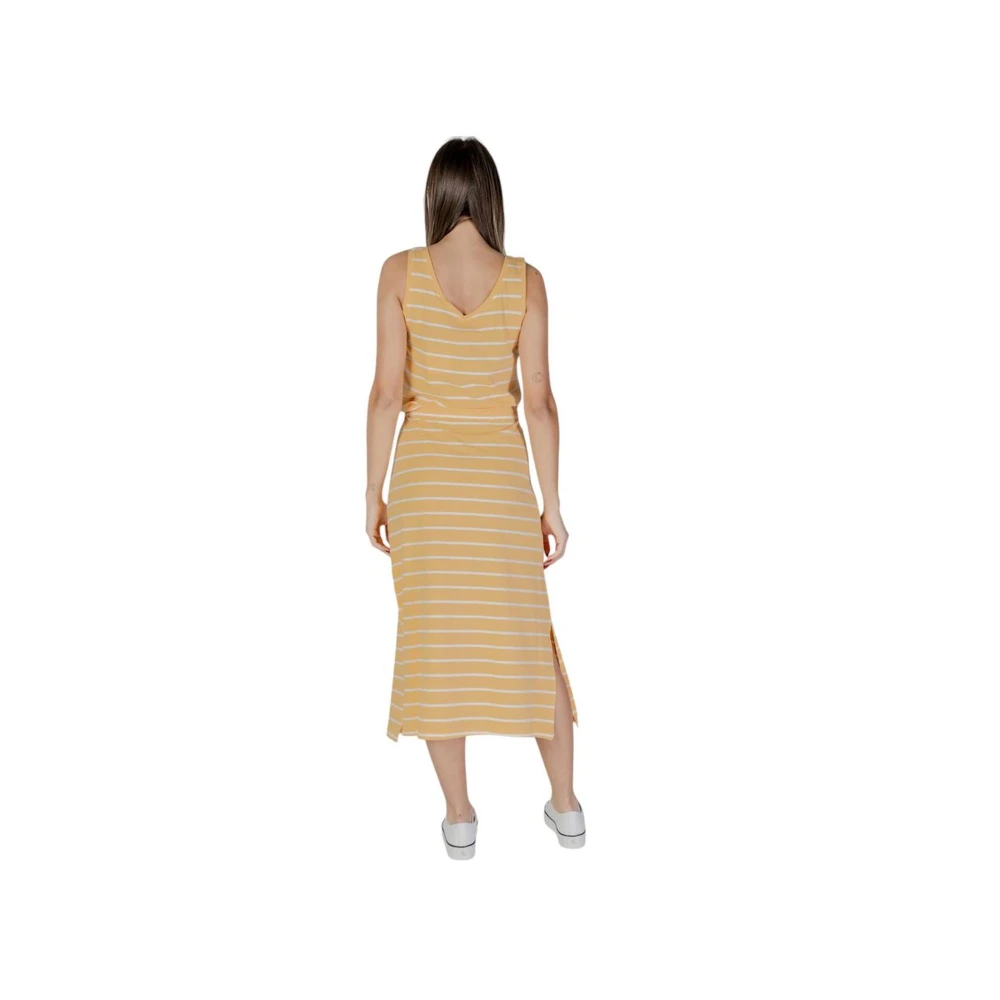 b.Young Gele Katoenen Blend Jurk Lente Zomer Collectie Yellow Dames
