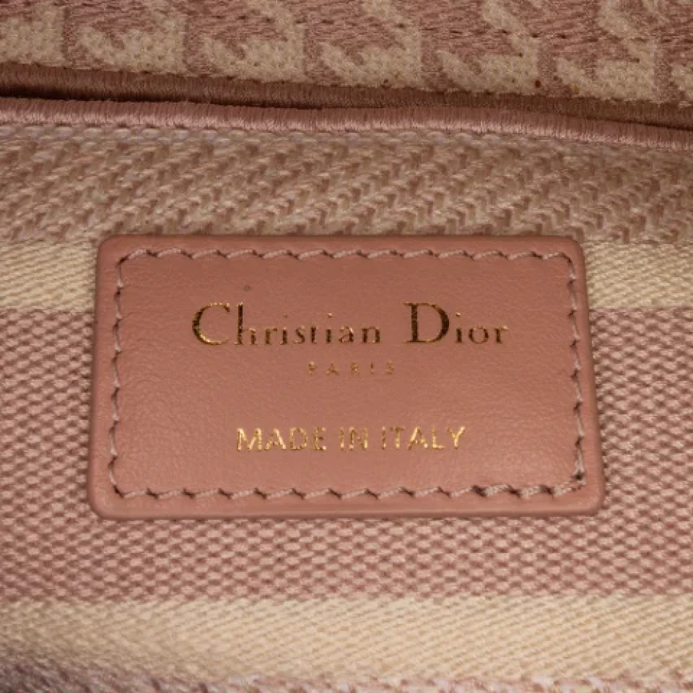 Dior Vintage Pre-owned Canvas handbags Pink Dames