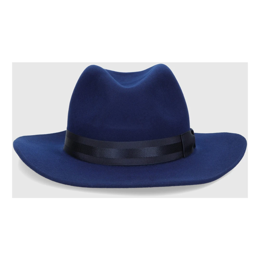 Borsalino Wol-Kasjmier Blend Vilthat Blue Heren