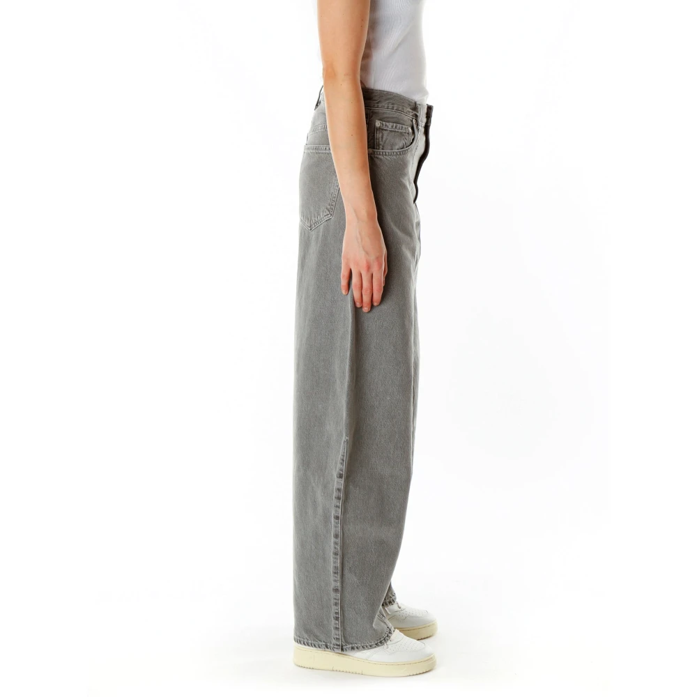 Agolde Hoge Taille Volumineuze Jeans Gray Dames