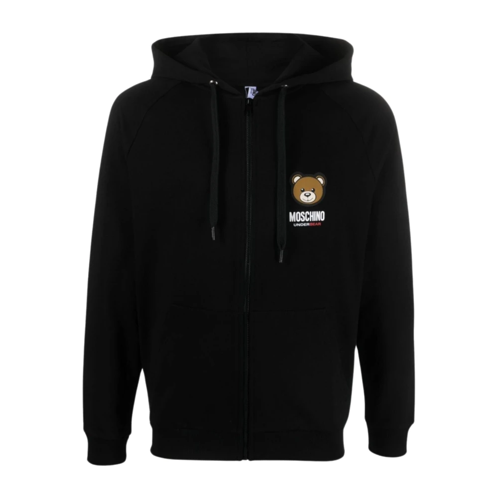 Moschino Men's Black Underbear Hoodie - Zip-Throughs - S - Sweatshirts & Hoodies