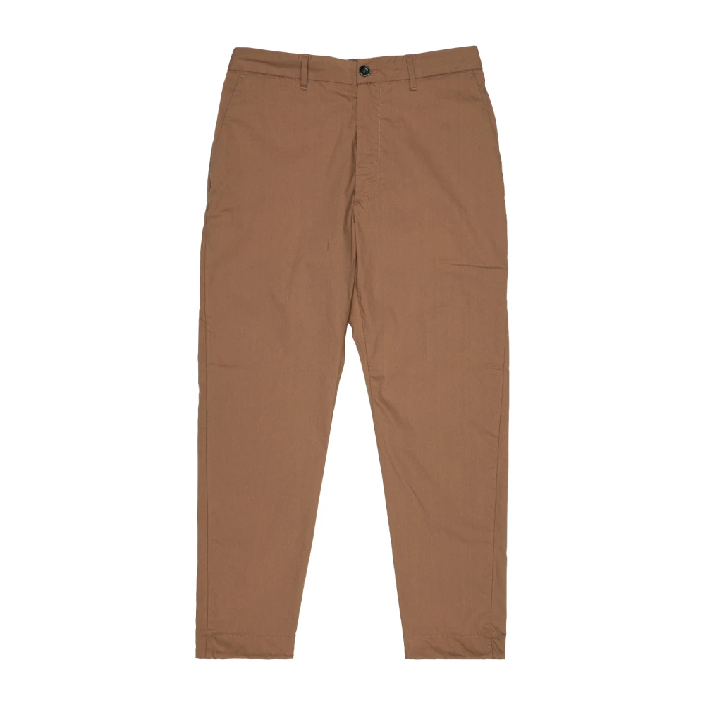 Nine In The Morning Relaxed fit katoenen chino broek Brown Heren