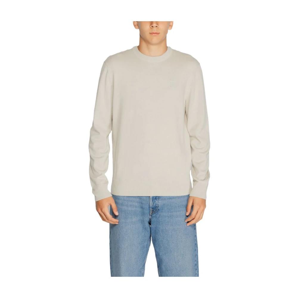 Hugo Boss Beige Katoenen T-shirt Heren Jersey Beige Heren