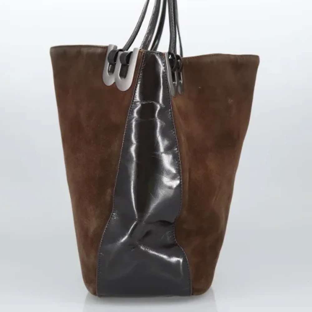 Bally Pre-owned Suede handbags Brown Dames