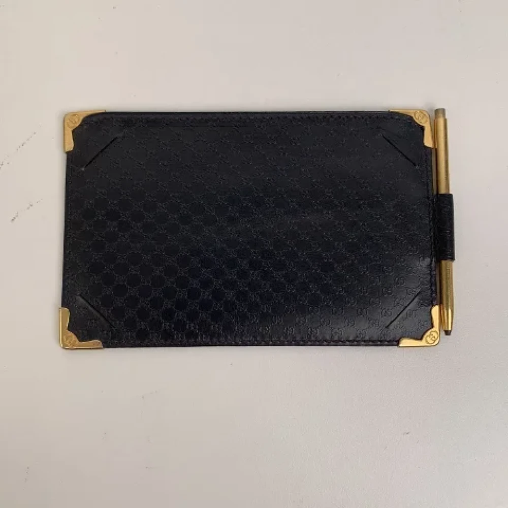 Gucci Vintage Pre-owned Leather wallets Blue Dames