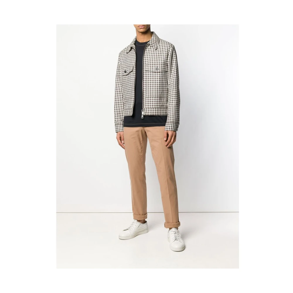 Canali Lichtbruine katoenen maatwerkbroek Brown Heren