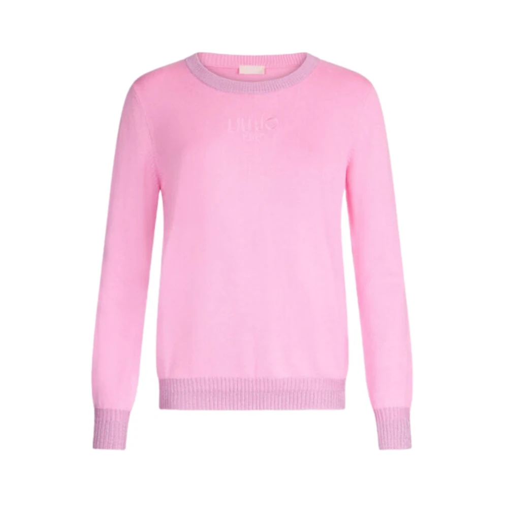 Liu Jo Femme Rose Pulls, Taille: 42 Fr Pull En Viscose Avec Détails Lurex