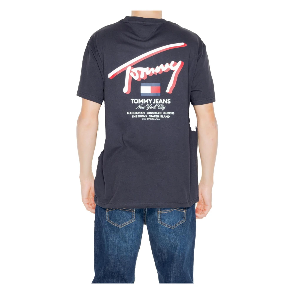 Tommy Jeans Regenerative Cotton Street T-Shirt Black Heren