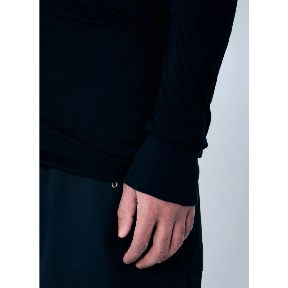 Rick Owens Gelaagde T-shirt met lange mouwen en ronde hals Black Heren