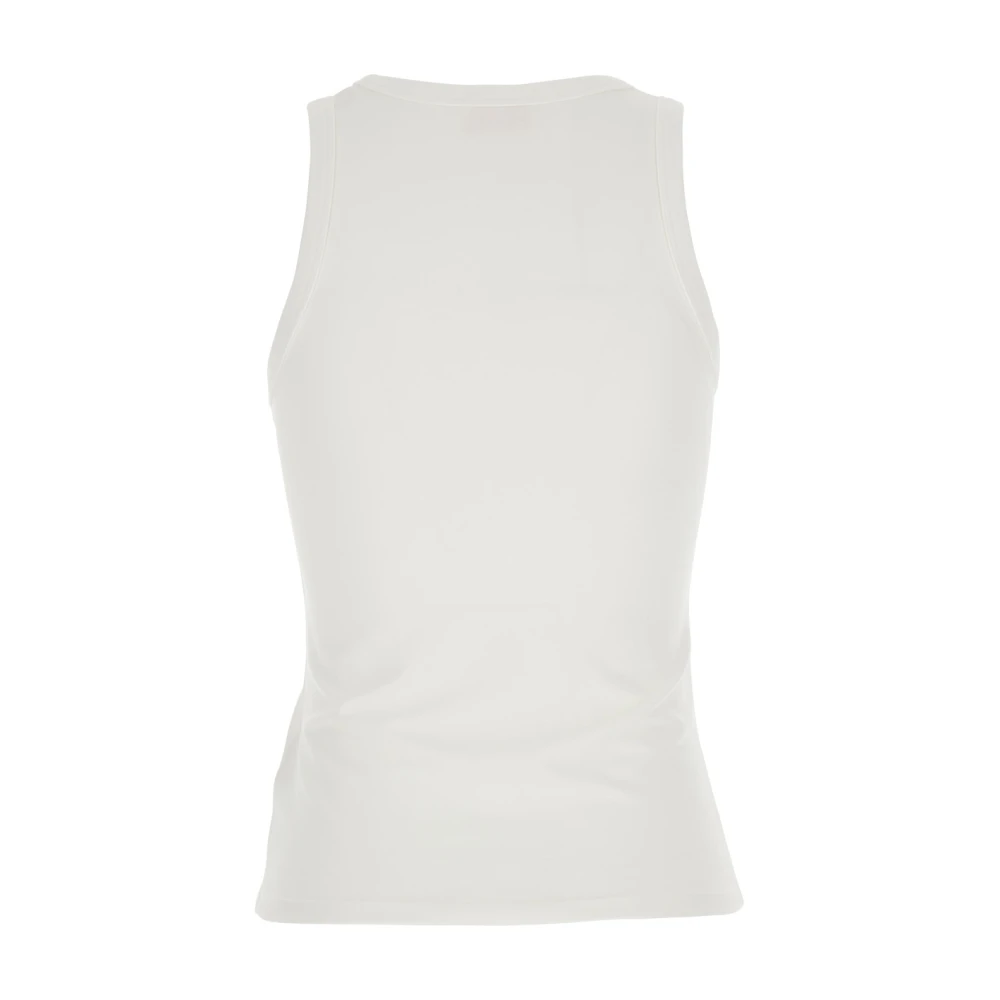 Diesel Witte Top met Ovaal D Logo White Dames