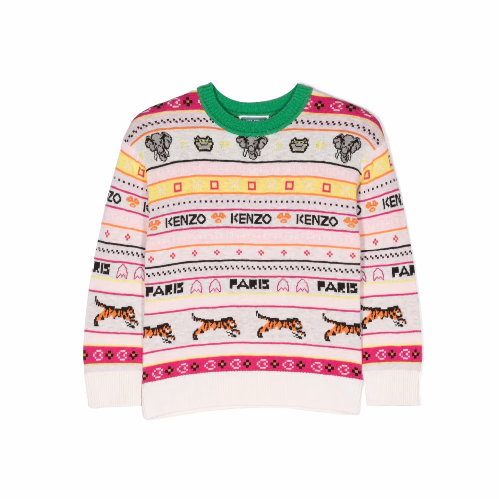 Bunte Jacquard Pullover für Kinder