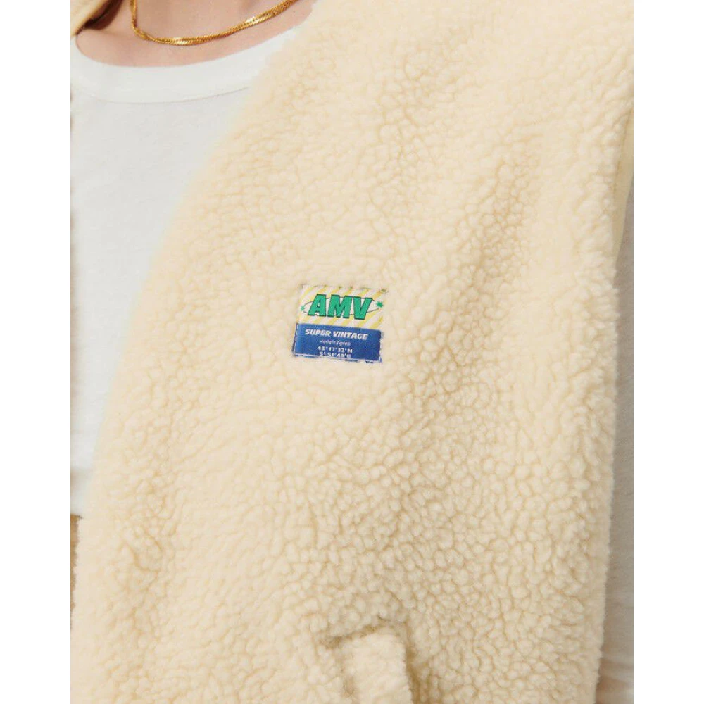 American vintage Zachte en Comfortabele Ecru Damesvest Beige Heren