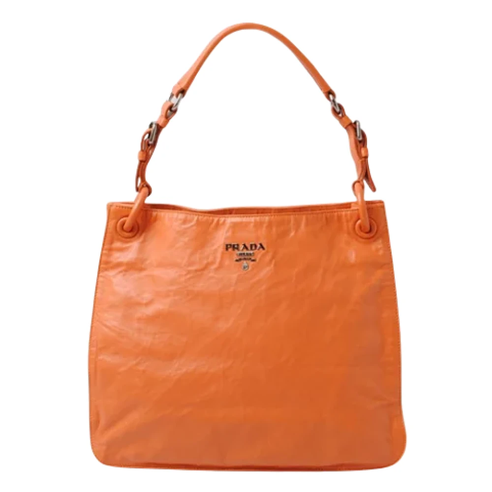 Prada Vintage Pre-owned Leather totes Orange Dames