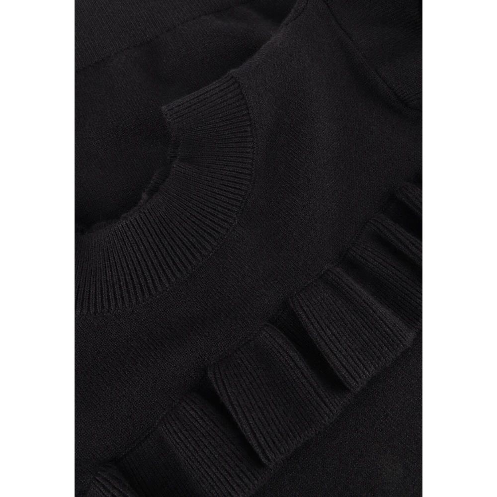 Y.A.S Zwarte Gebreide Pullover Blouse Stijlvol Comfort Black Dames