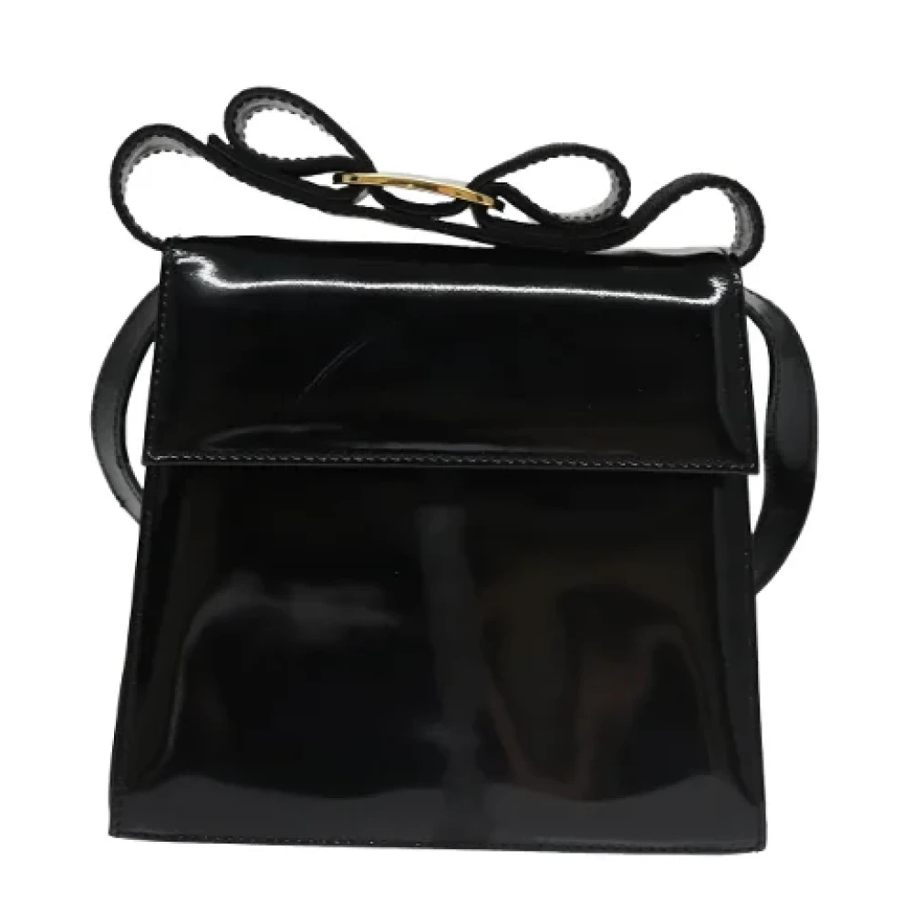 Salvatore Ferragamo Pre-owned Leather shoulder-bags Black Dames