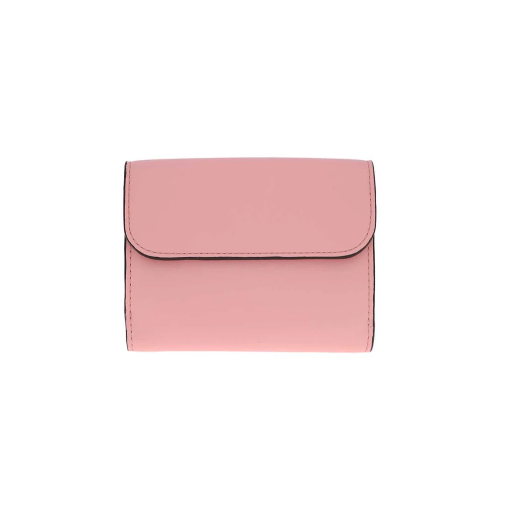 Chloé Versierde Leren Portemonnee met Drukknoopsluiting Pink Dames