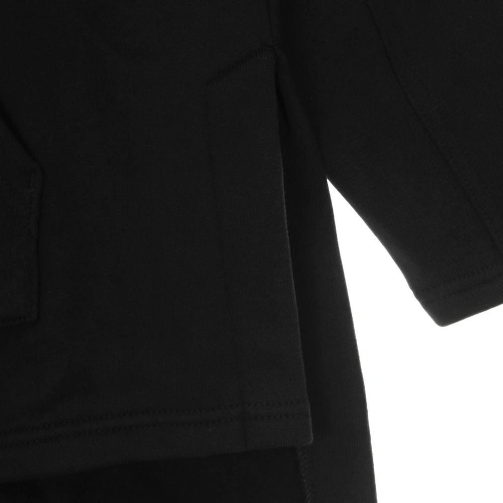 Adidas Zwarte Fleece Hoodie met Asymmetrische Zoom Black Dames